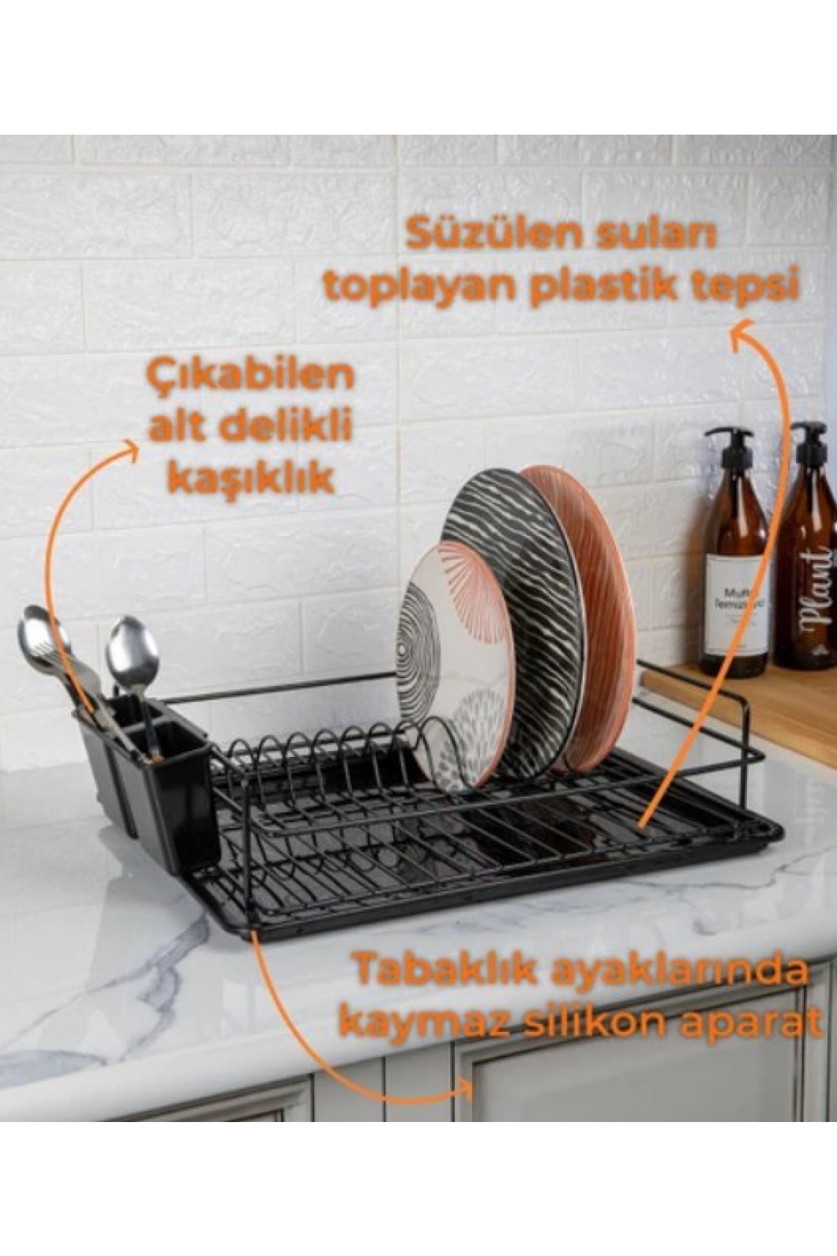 Tek Katlı Tabaklık Siyah 71107