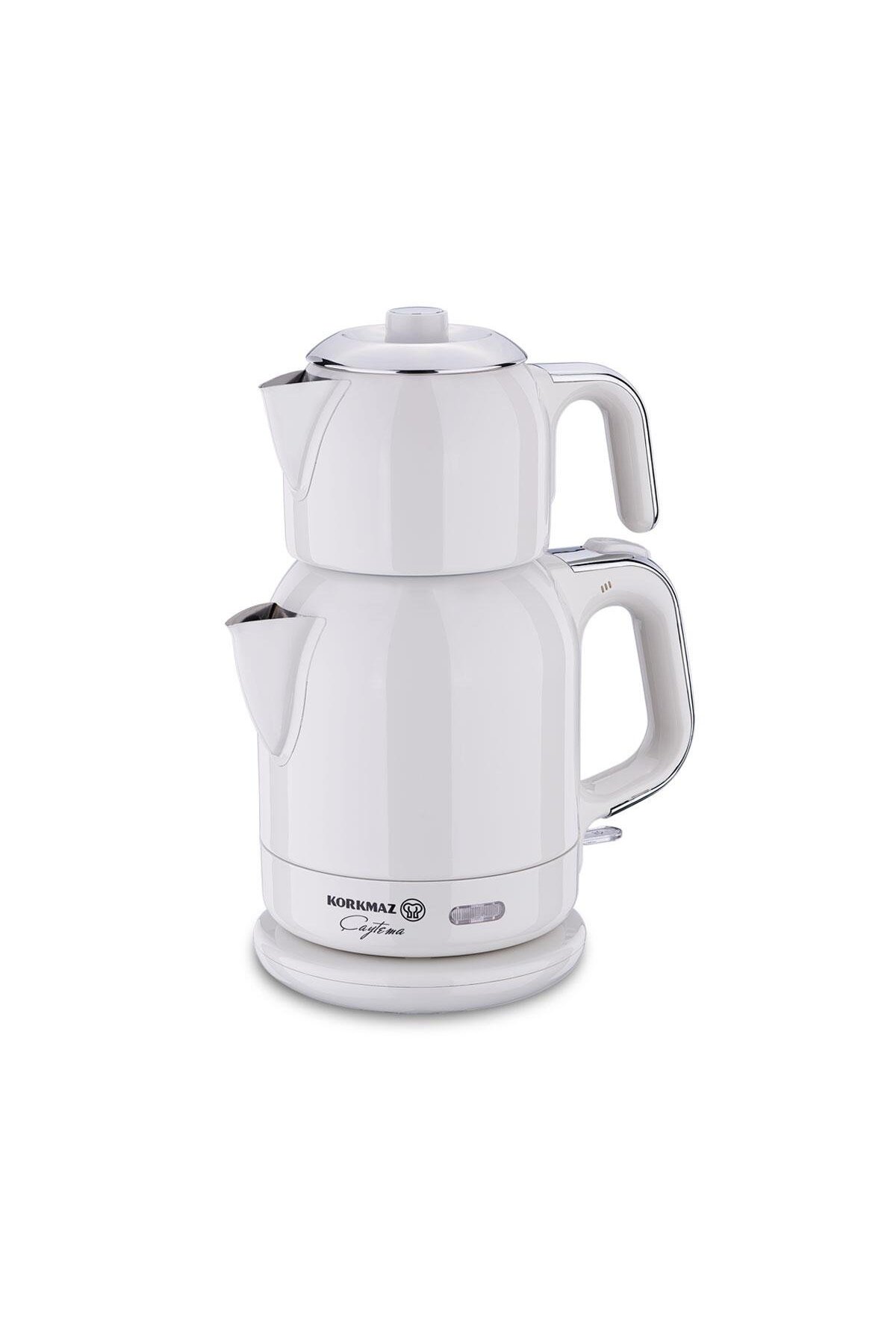 Korkmaz Çaytema Elekt. Çaydanlık Vanilya/Krom 1.7 lt A331-08