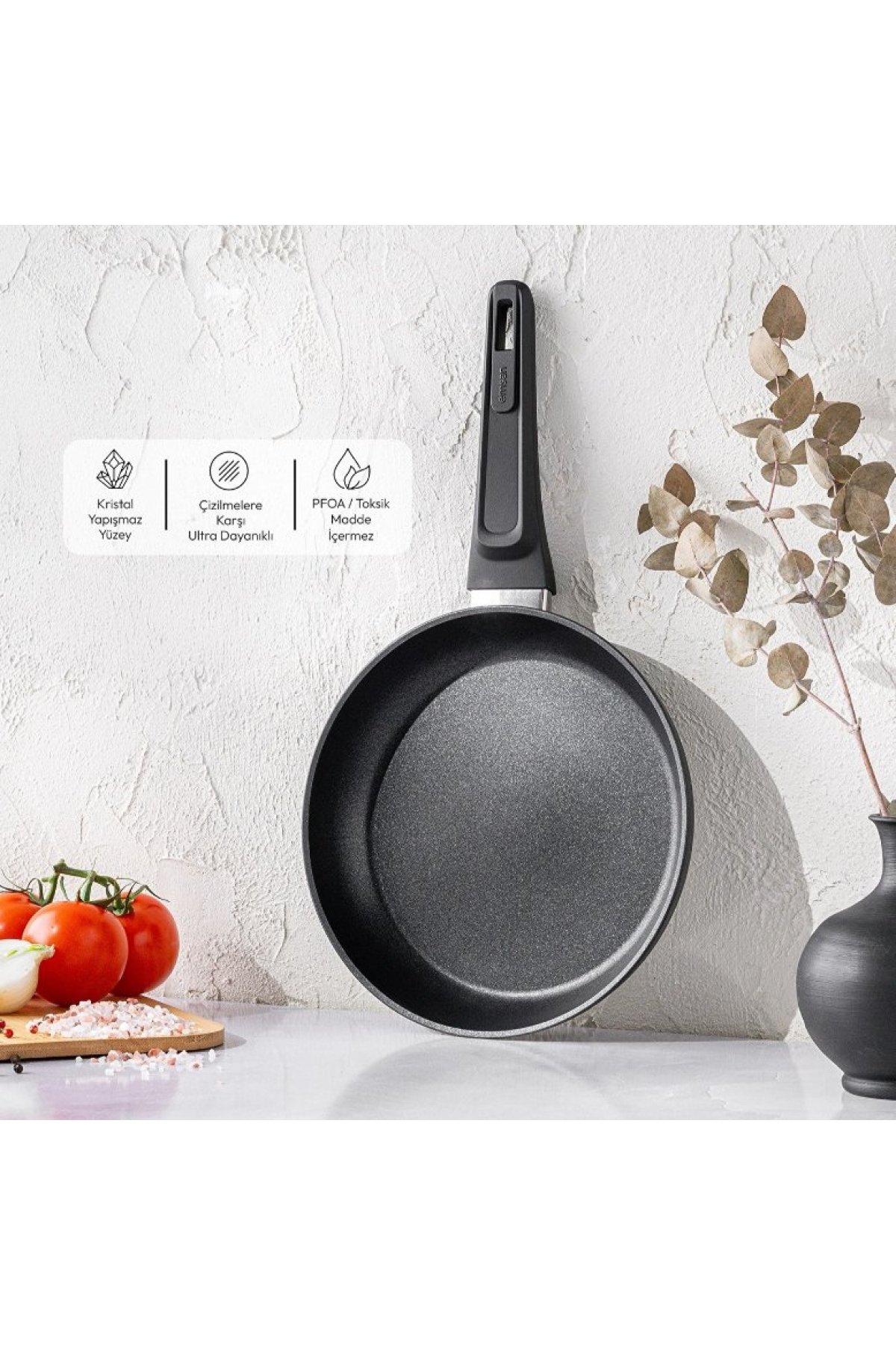 Emsan Diamente Exclusive 24cm Tava - Siyah
