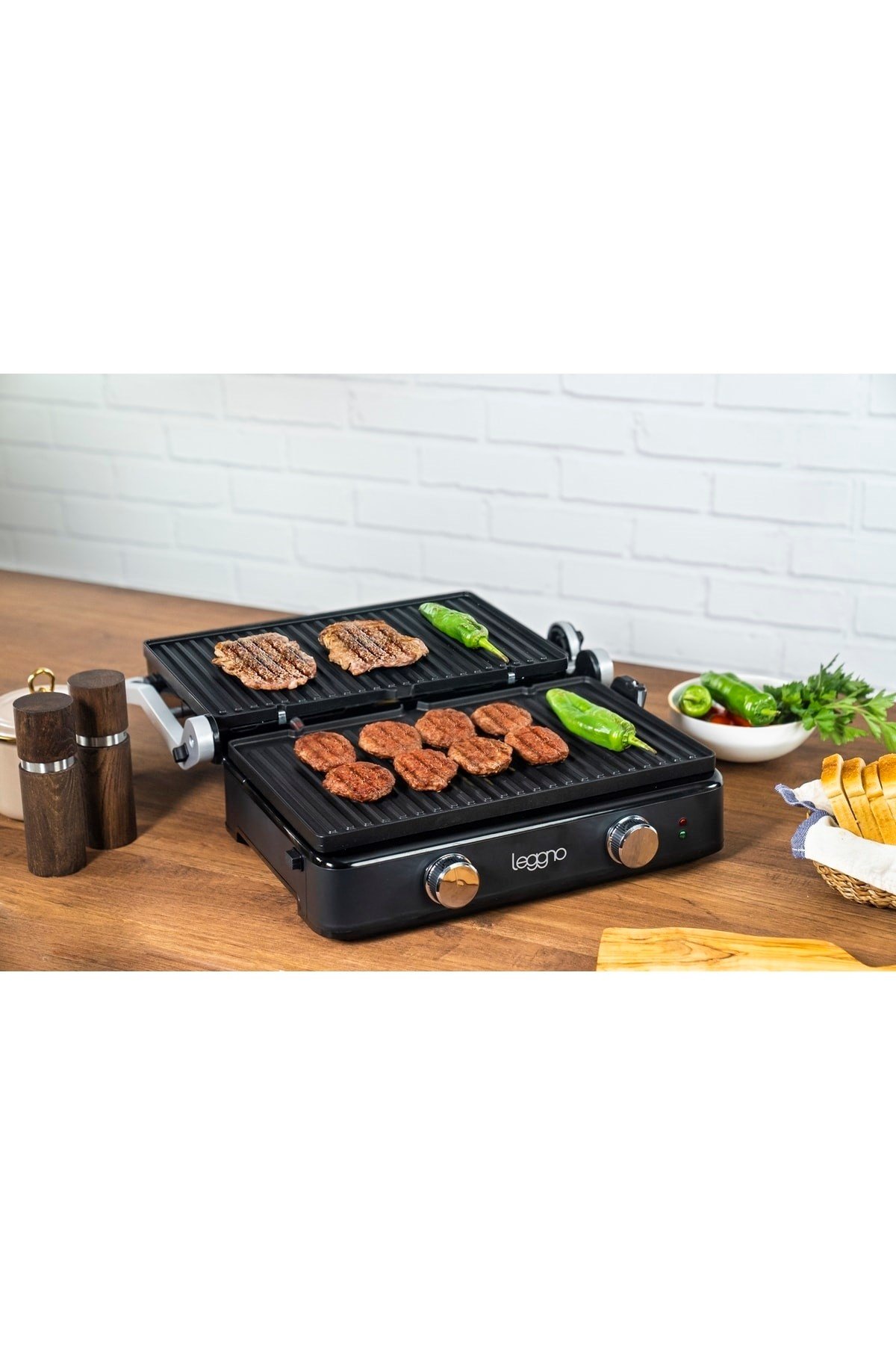 Leggno Gourmet Pro Izgara Ve Tost Makinesi 2000 Watt