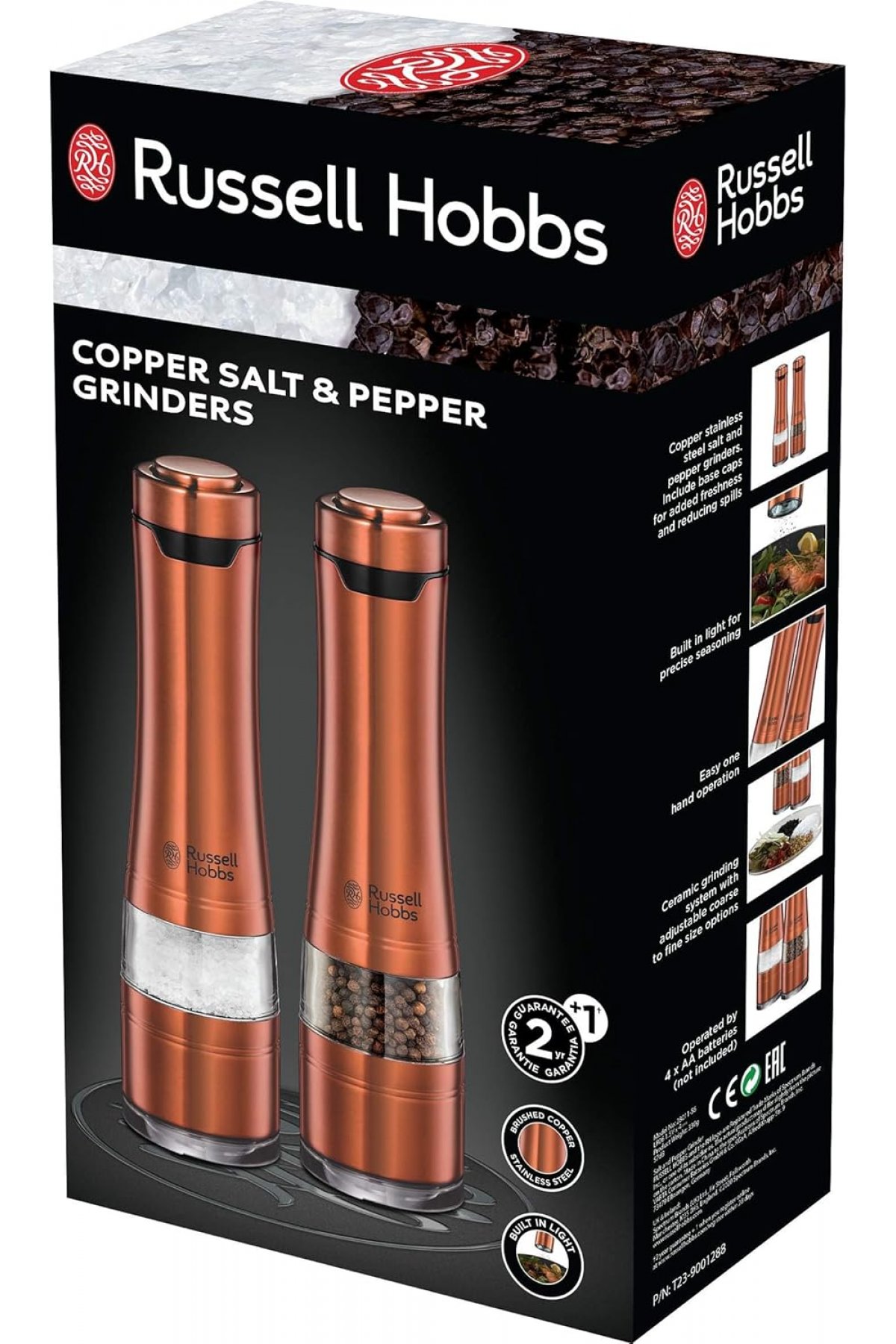 Russell Hobbs Otomatik Tuz ve Biber Öğütücü Değirmenler 28011-56 Bakır