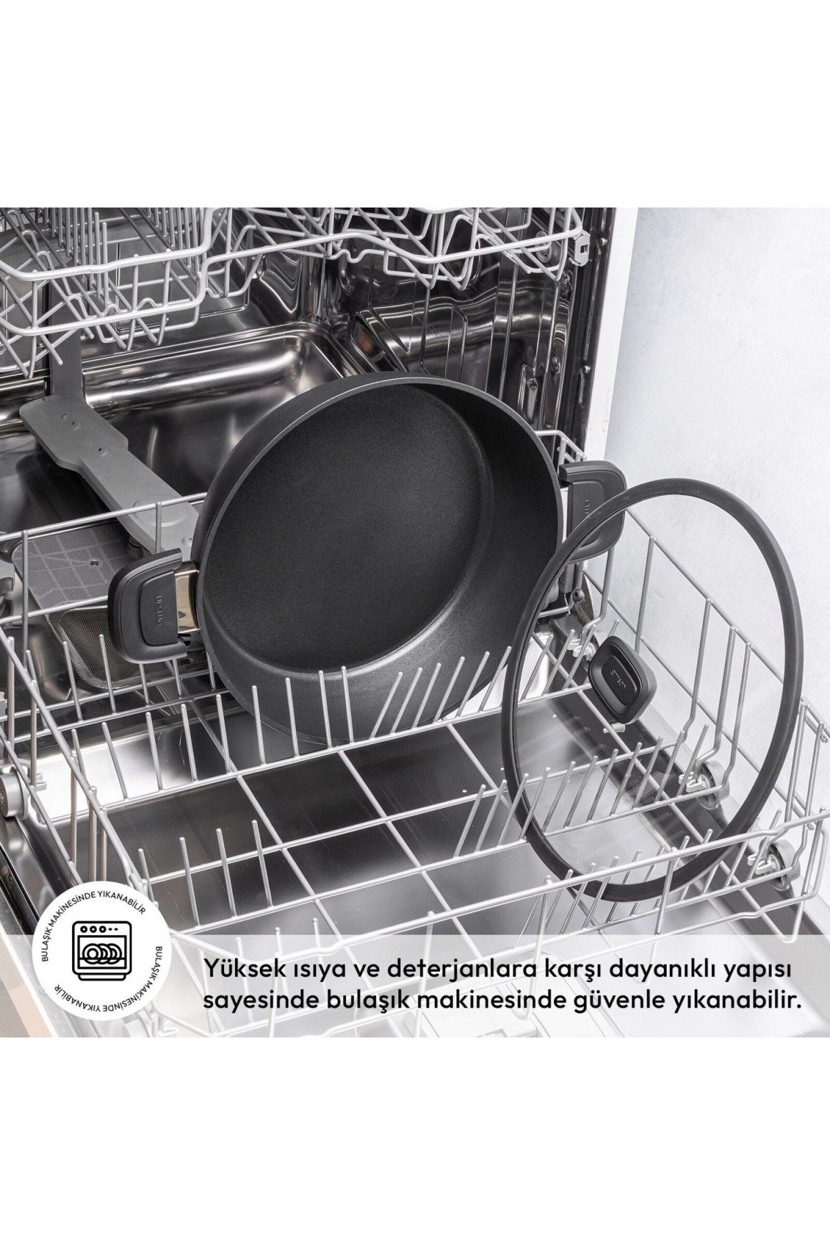 Emsan Diamente Exclusive 30cm Karnıyarık Tenceresi - Siyah