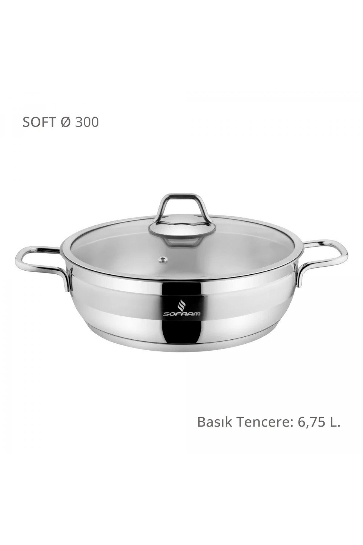 Sofram Soft 30 cm Basık Tencere - 6,75 Litre