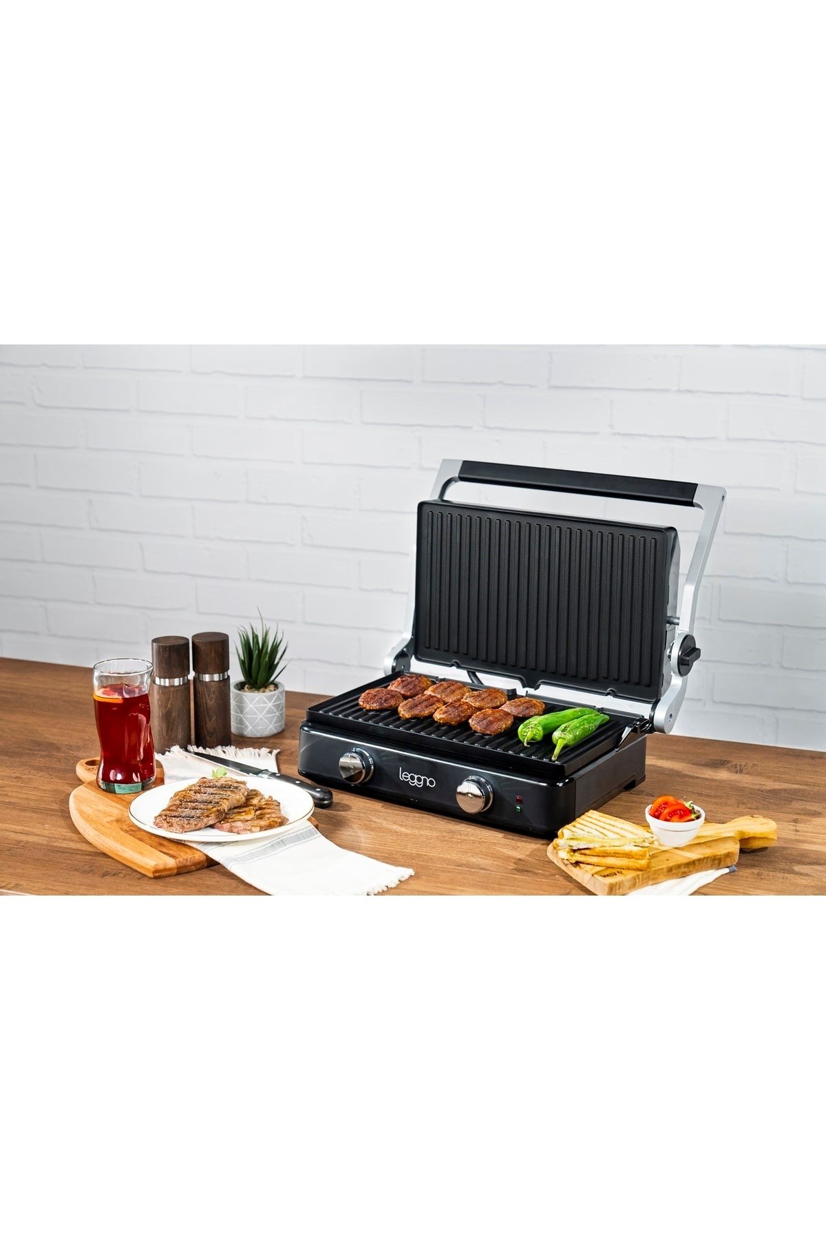 Leggno Gourmet Pro Izgara Ve Tost Makinesi 2000 Watt