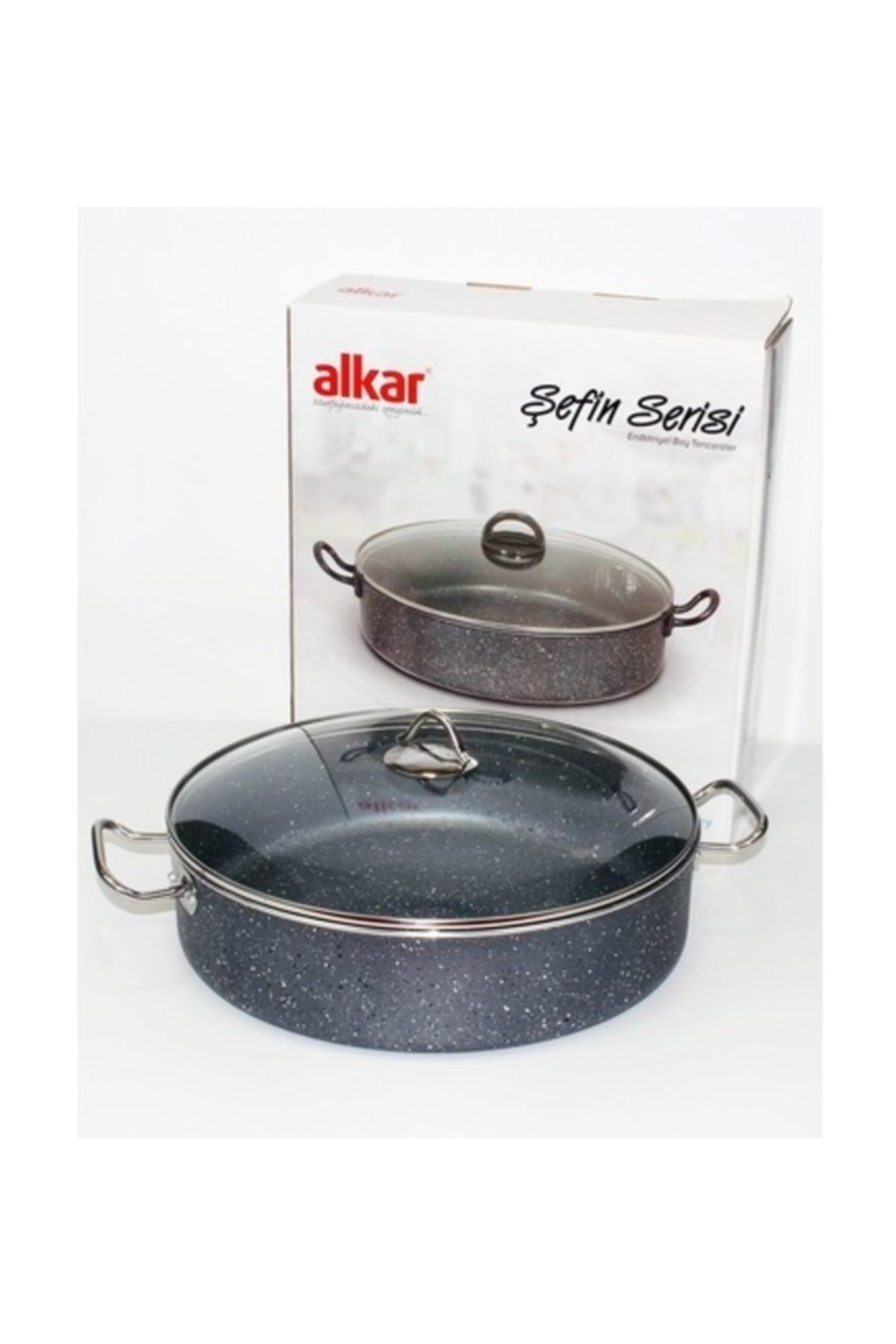 Alkar Şefin Serisi 34cm Otantik Basık Tencere EB 434