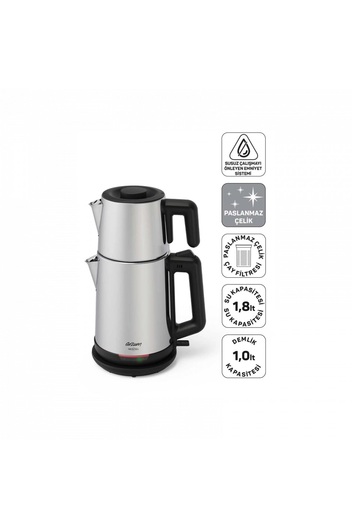 Arzum AR3158 Arzum Neosteel Inox Çay Makinesi