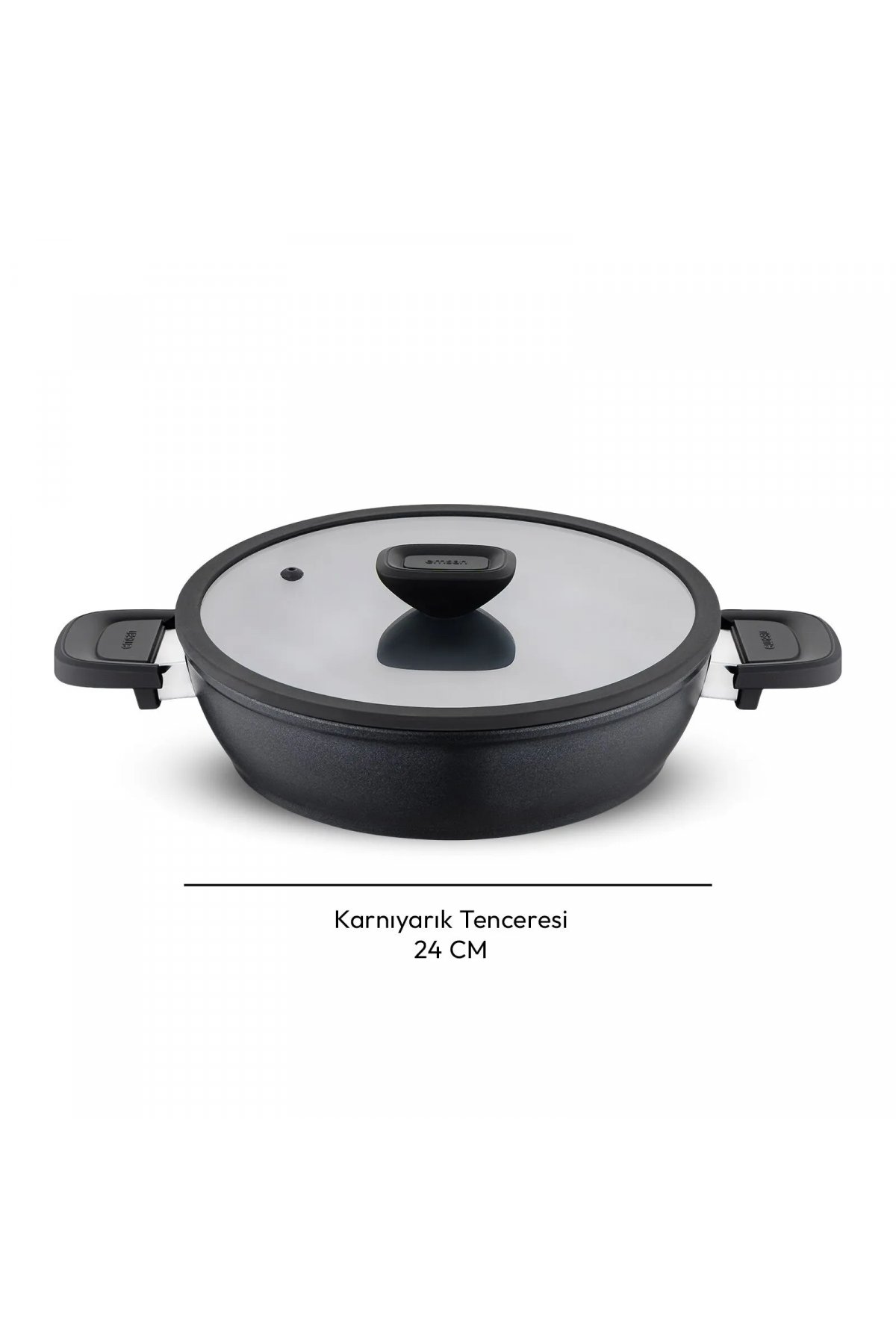 Emsan Diamente Exclusive 24cm Karnıyarık Tenceresi - Siyah