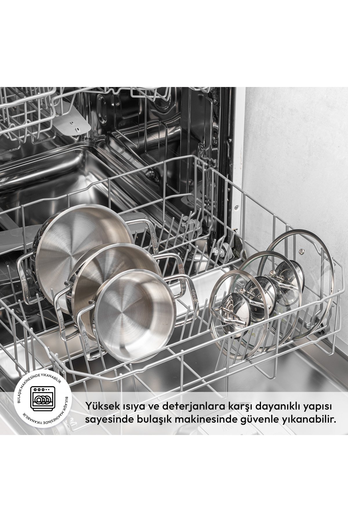 Emsan Demre 6 Parça Çelik Sahan Set İnox