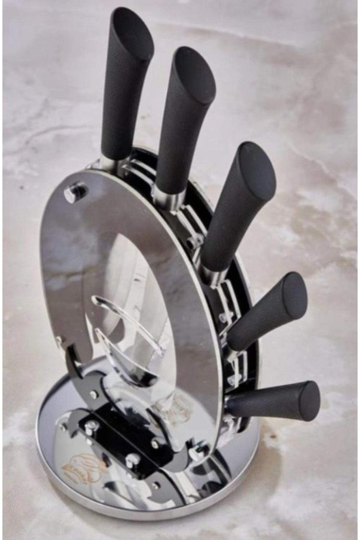 Cooker Bloklu 6 Parça Çelik Bıçak Seti - Siyah - CKR1373