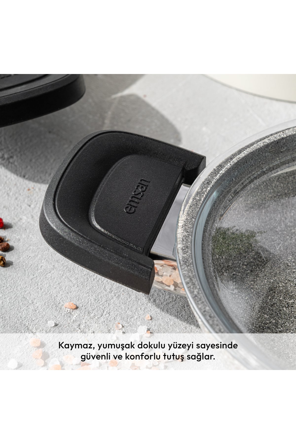Emsan Fortis Granit 6 Parça Sahan Seti - Gri