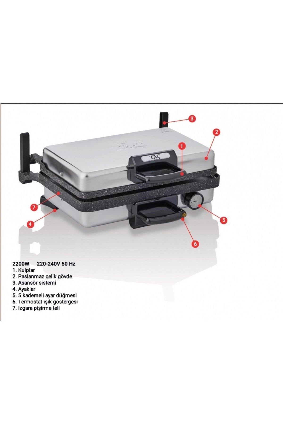 Taç Tost ve Lahmacun Makinesi - TAC-7863