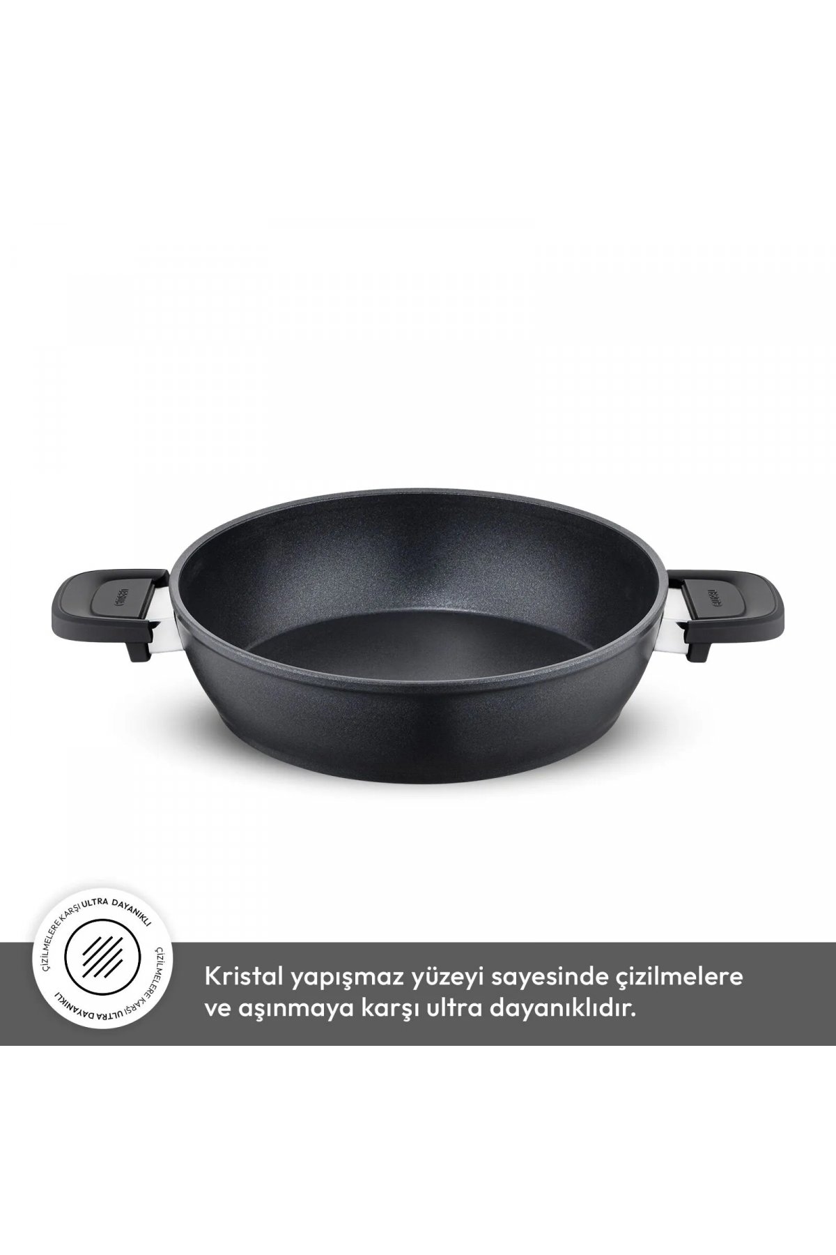Emsan Diamente Exclusive 24cm Karnıyarık Tenceresi - Siyah