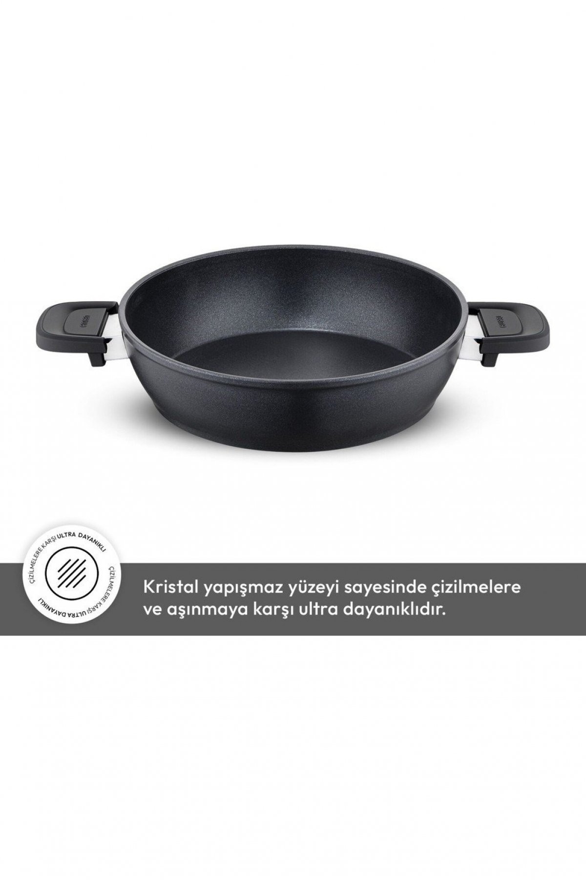 Emsan Diamente Exclusive 30cm Karnıyarık Tenceresi - Siyah