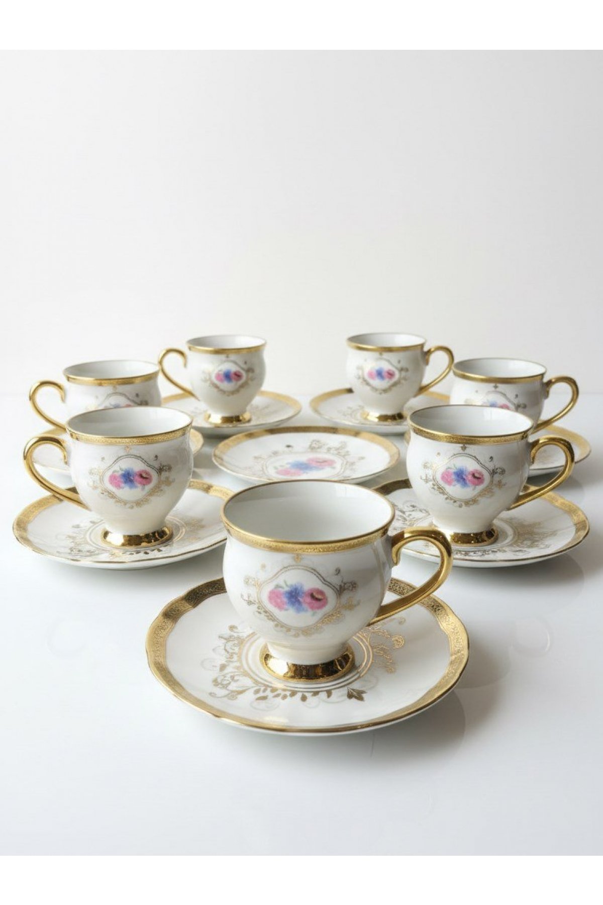 Paçi Home Fleur Yaldızlı 6 Kişilik Fincan Takımı P/POR-102093