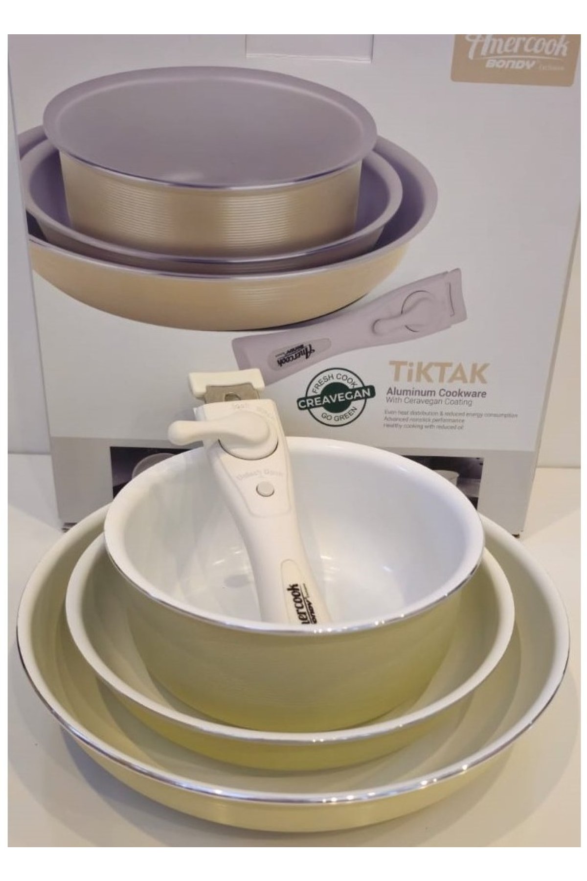 Amercook Bondy 4 Parça Tava Seti Vizon