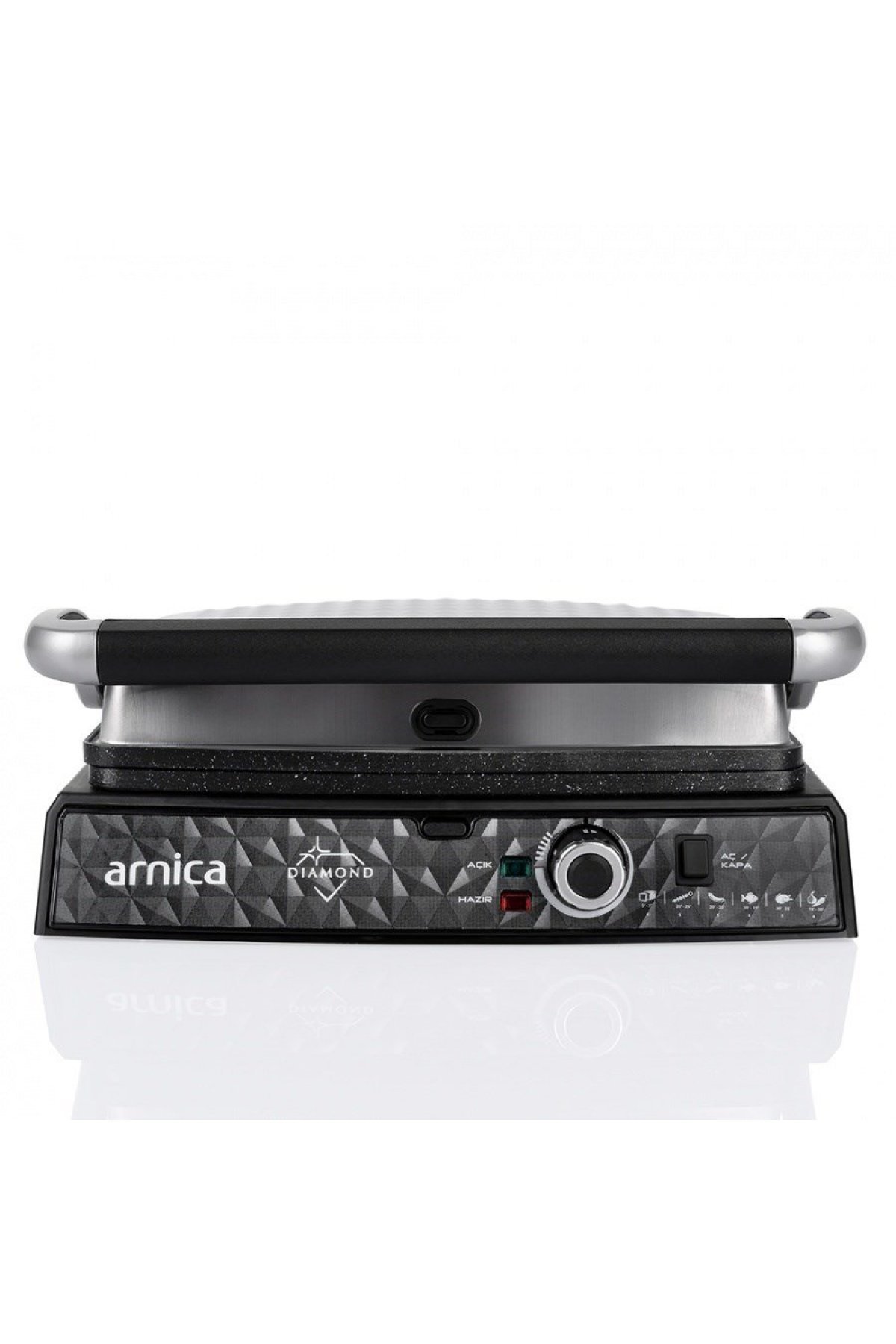 Arnica Diamond Granit Izgaralı Tost Makinesi İnox