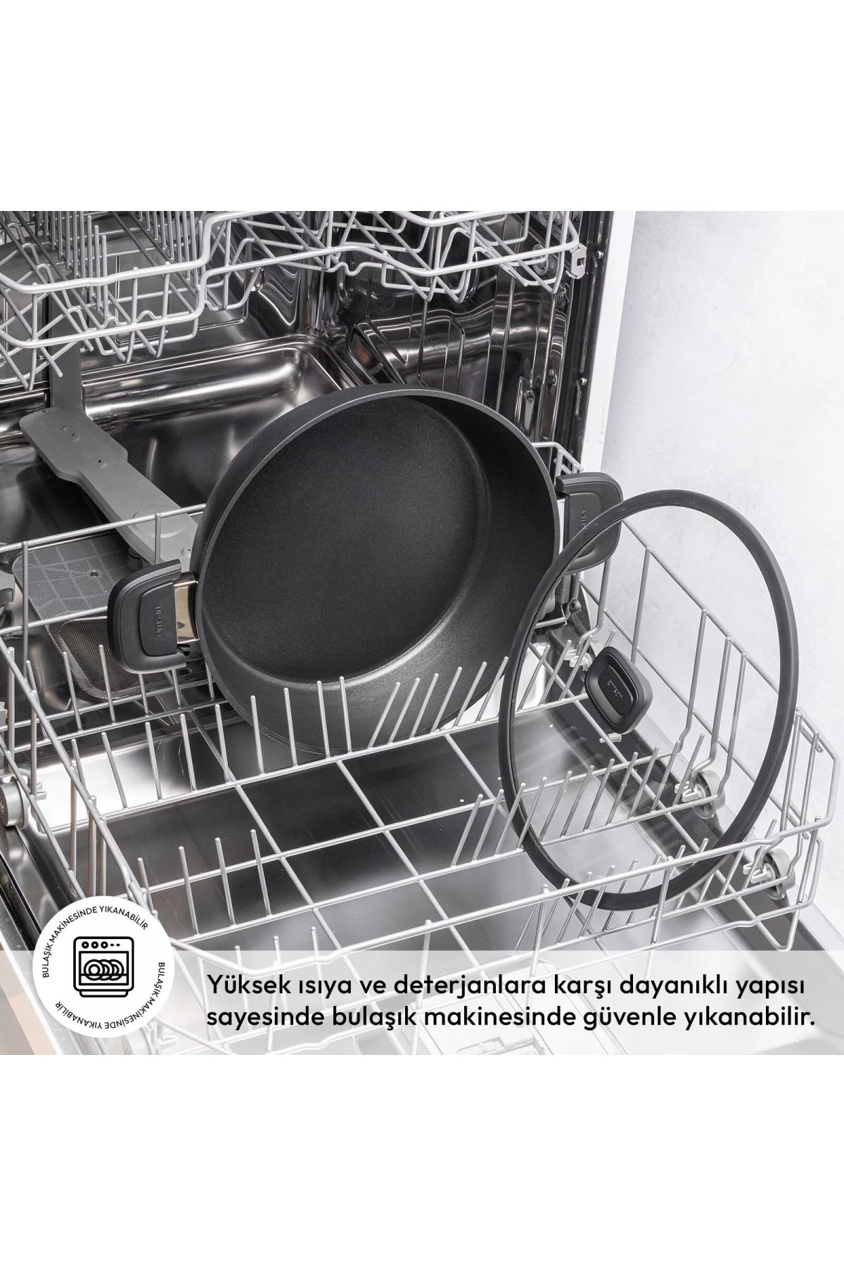 Emsan Diamente Exclusive 24cm Karnıyarık Tenceresi - Siyah