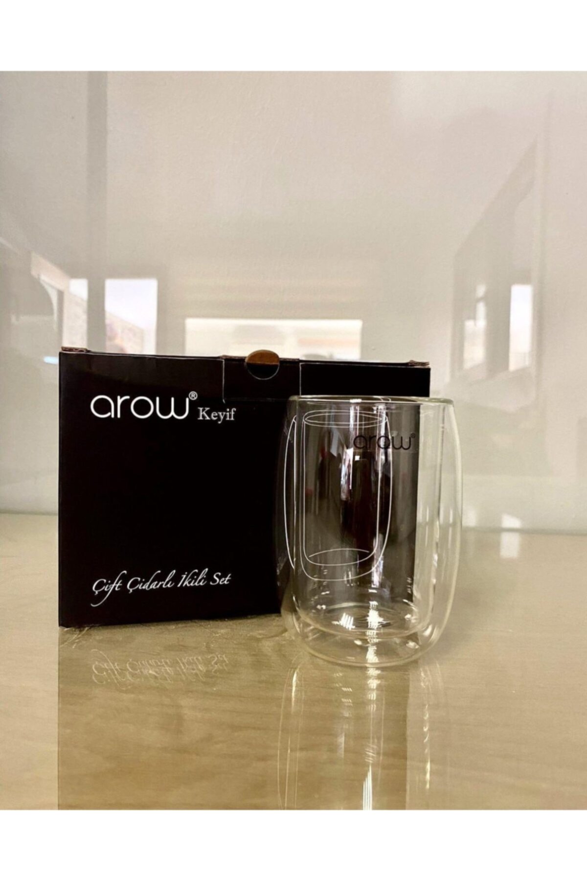Arow Çift Cıdarlı 2li Keyif Bardak TR-2983