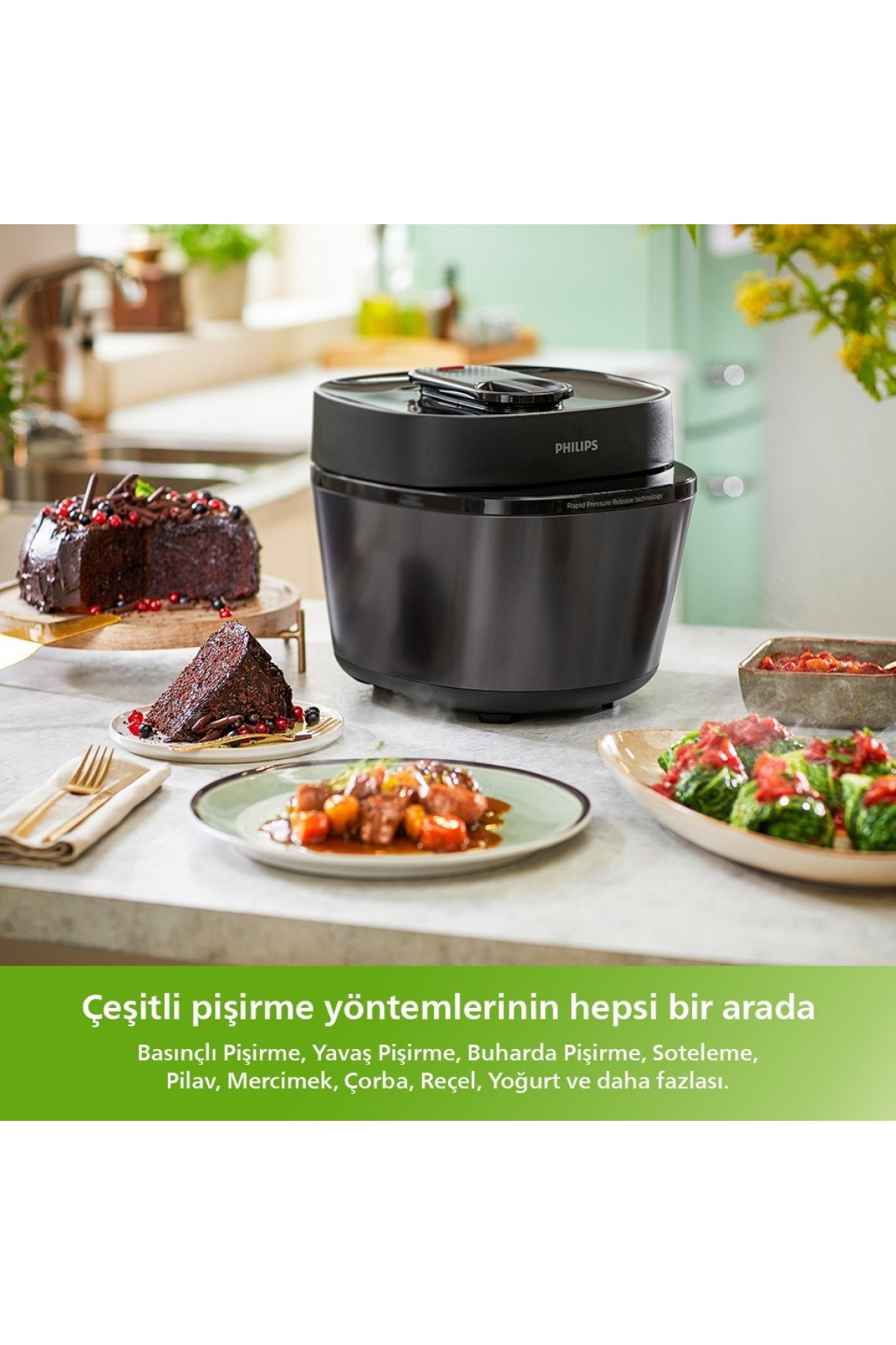 Philips All in One Cooker Çok Amaçlı Pişirici Siyah HD2151/62