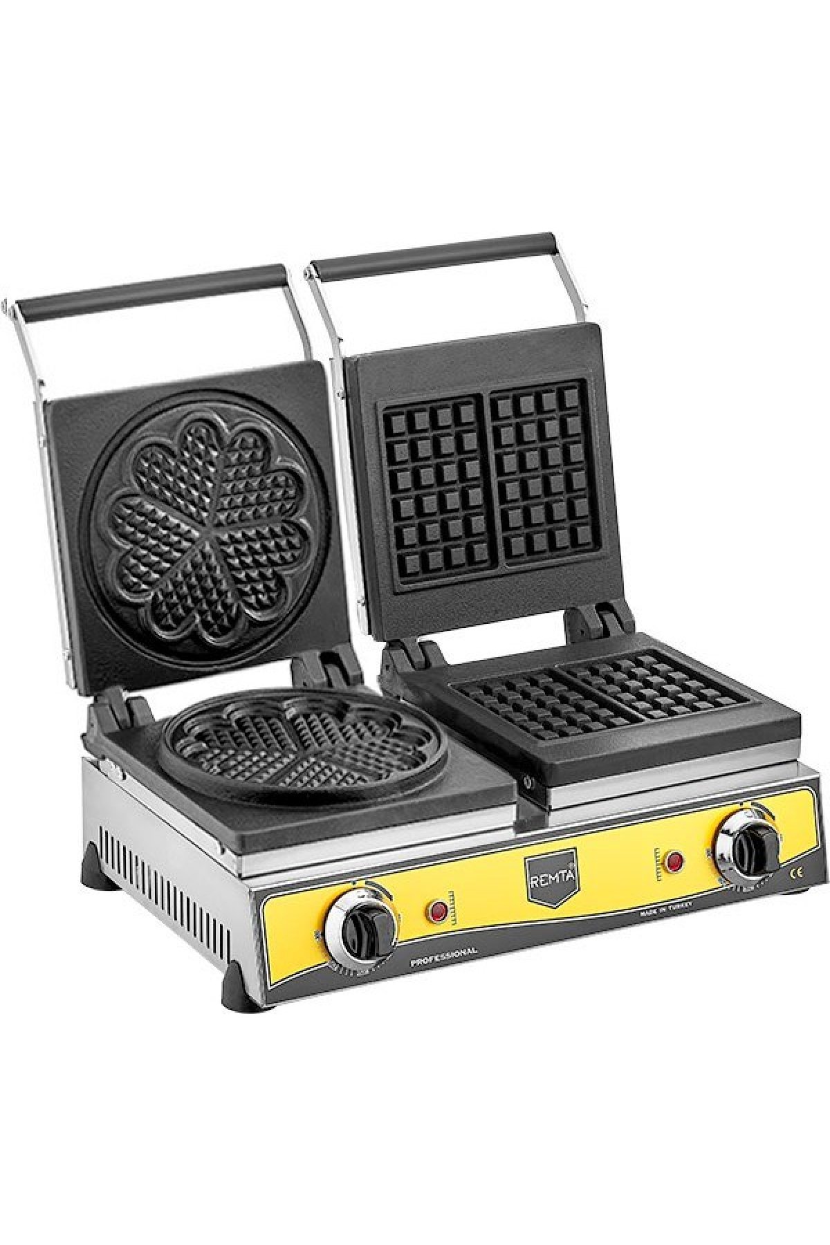 Remta Çiftli Kare + Çiçek Model (21 çap) Waffle Makinası Elektrikli - W21