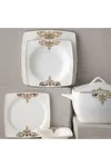 Emsan Fine Bone Topkapı Gold 61 Parça Yemek Takımı