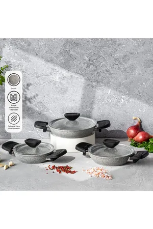 Emsan Fortis Granit 6 Parça Sahan Seti - Gri