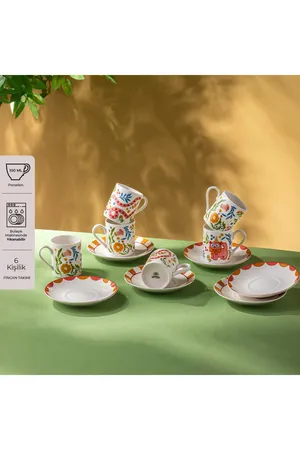 Emsan Cheerful 6'lı Kahve Fincan Takımı 100 ml