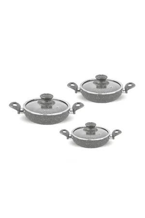 FMS Mercan 6 Parça Granit Sahan Seti - Gri - GM501GRI
