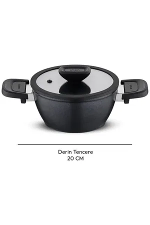 Emsan Diamente Exclusive 20cm Derin Tencere - Siyah