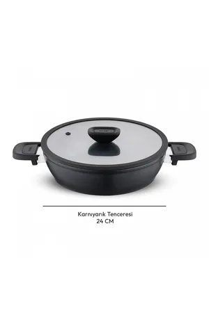 Emsan Diamente Exclusive 24cm Karnıyarık Tenceresi - Siyah