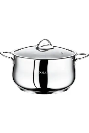 Oms Stainless Steel 20X10cm Deep Pot - 2038 Plain