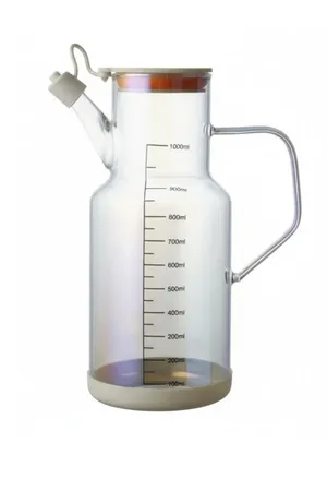 Arow Soft Damlatmaz Borosilikat Taban Silikon Kurumalı Cam Yağlık 1000 ML Beyaz - TR-6515