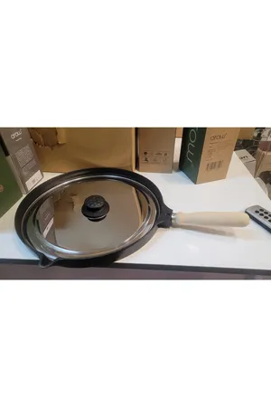 Arow TR-7133 Ahşap Kulp, Alüminyum Kapaklı Balık Tavası