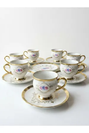 Paçi Home Fleur Yaldızlı 6 Kişilik Fincan Takımı P/POR-102093