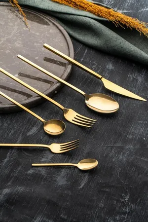 Acar Nora Gold 72 Parça 12 Kişilik Çatal Kaşık Bıçak Seti - ART-05039
