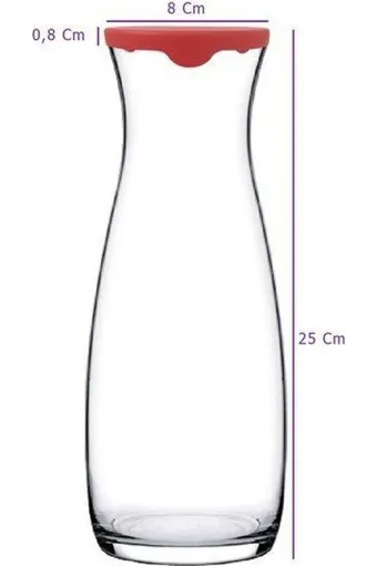 Paşabahçe Amphora 43813K Kırmızı Kapaklı Sürahi