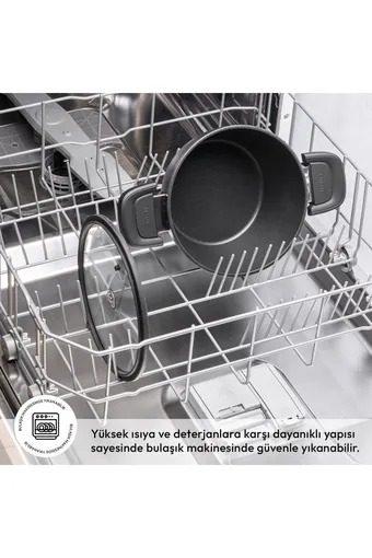 Emsan Diamente Exclusive 20cm Derin Tencere - Siyah