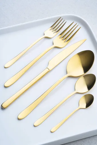 Acar Elenor Gold 72 Parça 12 Kişilik Çatal Kaşık Bıçak Seti - ART-05006