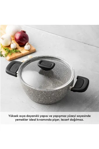 Emsan Stone 7 Parça Granit Tencere Seti