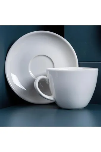 Tulu Porselen Luna 12 Parça Çay ve Nescafe Fincan Seti