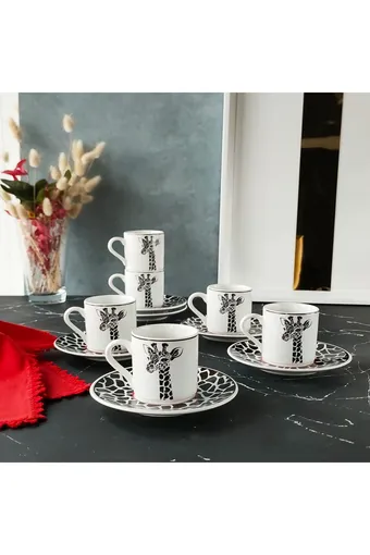 Regna Home Harmony Zürafa 6 Kişilik Kahve Fincan Takımı ( HBF-12-KFT-ZUR )