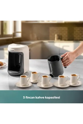 Homend Pottoman 1830h Bulut Kremi Türk Kahve Makinesi