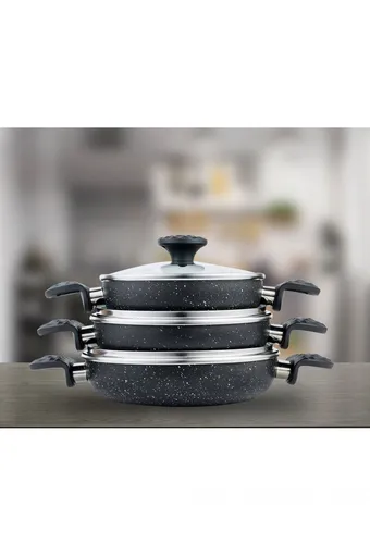 Meşeler Granit Omlet / Sahan Seti 3’lü 18-20-22 Cm