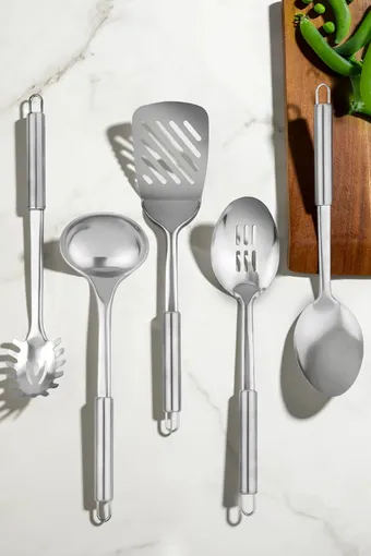 Nehir Stew Sade 5 Parça Paslanmaz Çelik Servis Takımı