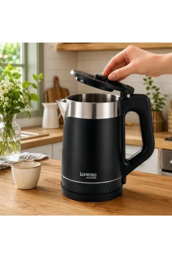Lorenzo Amore Çelik Elektrikli Su Isıtıcı 1.8 Litre - LRZ-1124