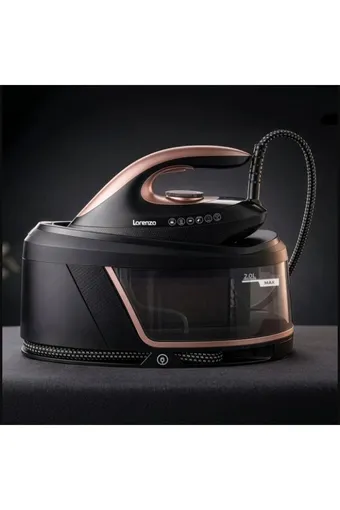 Lorenzo Aqua Express Seramik Taban 3100W Buhar Kazanlı Ütü Siyah-Rose LRZ-1081
