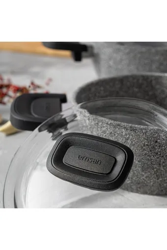 Emsan Fortis Granit 6 Parça Midi Tencere Seti - Gri