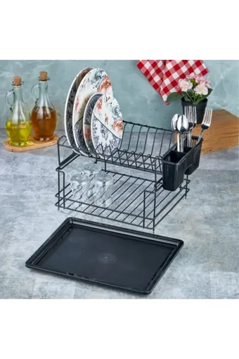 Cooker Metal 2 Katlı Tabaklık - Siyah - CKR2925