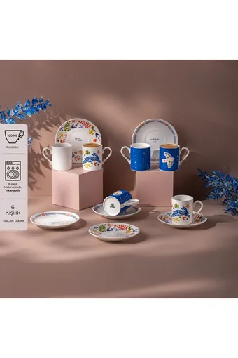 Emsan Lucky 6'lı Kahve Fincan Takımı 100 ml
