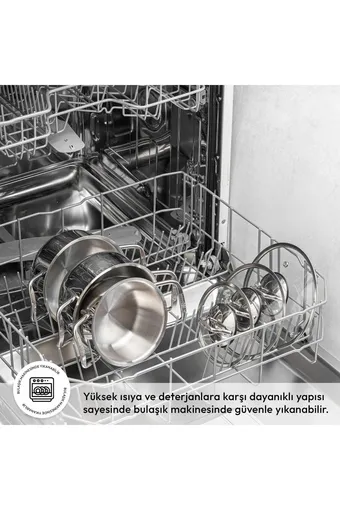 Emsan Demre 6 Parça Paslanmaz Çelik Midi Tencere Seti